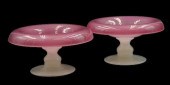 PAIR STEUBEN ROSALINE ALABASTE