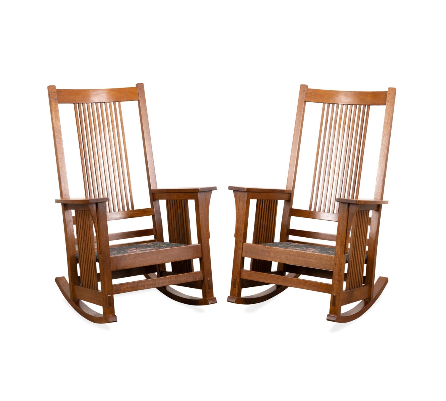 PAIR STICKLEY ARTS & CRAFTS OAK