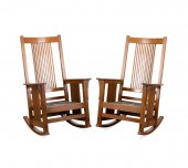 PAIR STICKLEY ARTS & CRAFTS OA