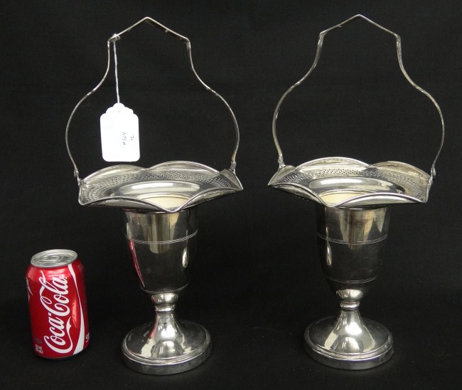 Pair swing handle silverplate