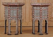 PAIR SYRIAN SIX SIDED TABLES M