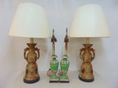 PAIR TABLE LAMPS, PAIR ASIAN B