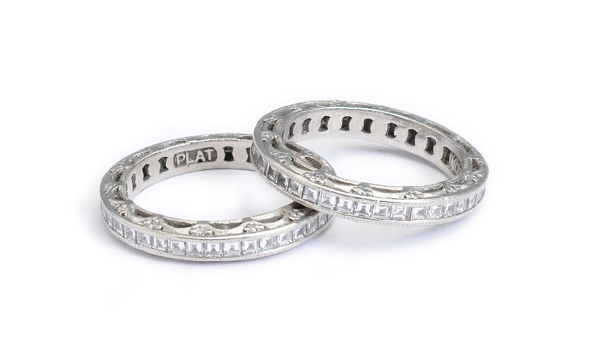 PAIR TACORI PLATINUM DIAMOND