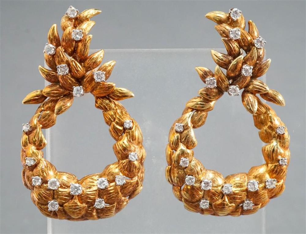 PAIR TESTED 18-KARAT YELLOW-GOLD
