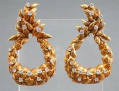 PAIR TESTED 18-KARAT YELLOW-GO