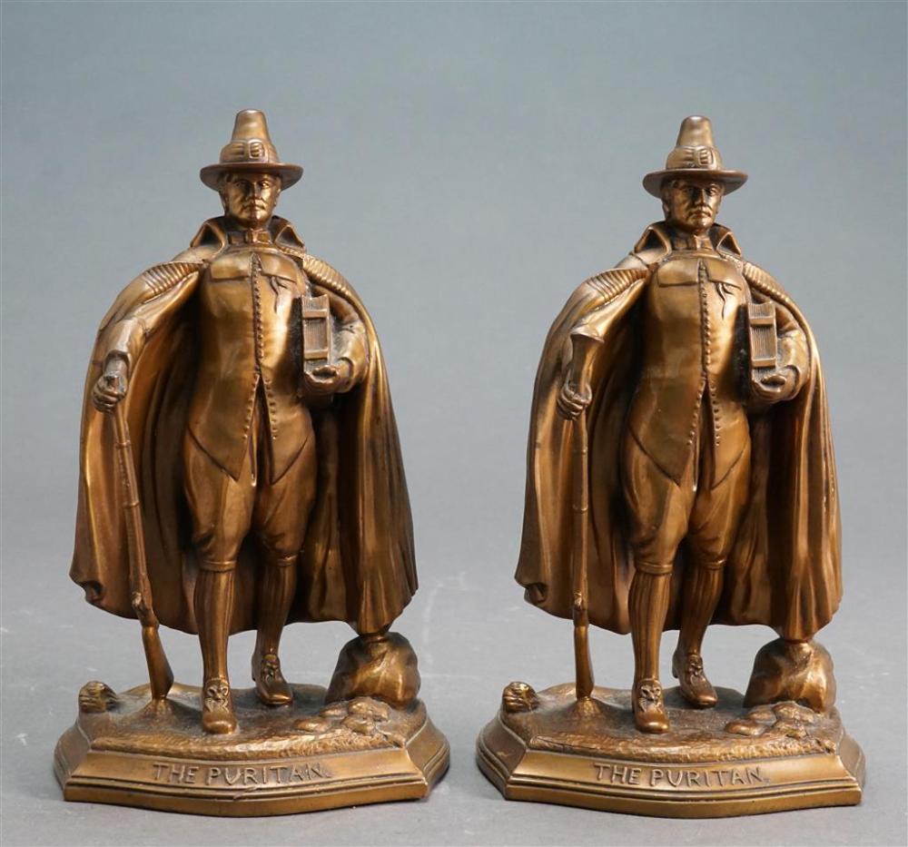 PAIR 'THE PURITAN' PATINATED