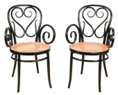 PAIR THONET STYLE BENT WOOD  B