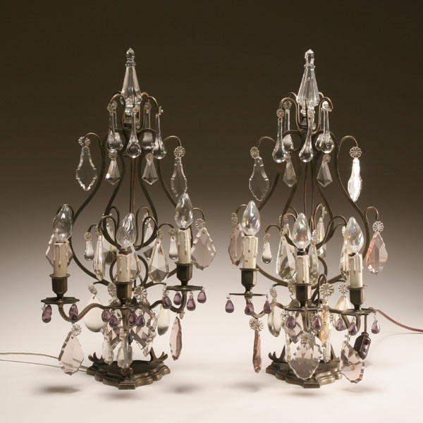Pair tiered drop prism lyre back