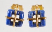 PAIR TIFFANY & CO 18K GOLD LAP
