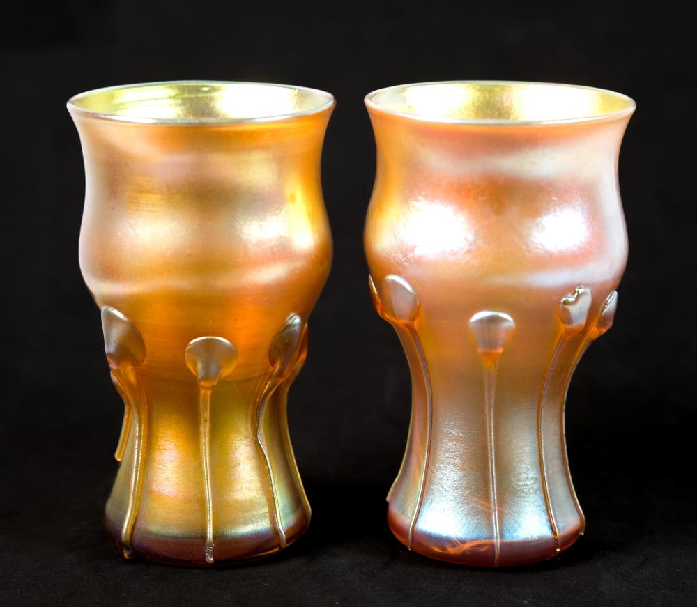 PAIR, TIFFANY FAVRILE TADPOLE