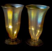 PAIR TIFFANY FAVRILLE ART GLAS