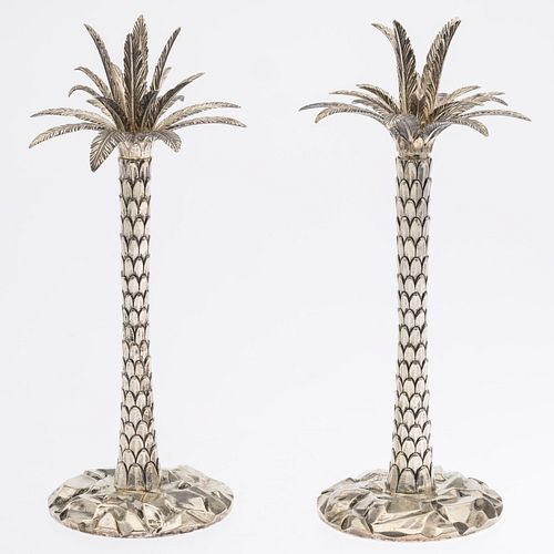 PAIR TIFFANY STERLING SILVER PALM