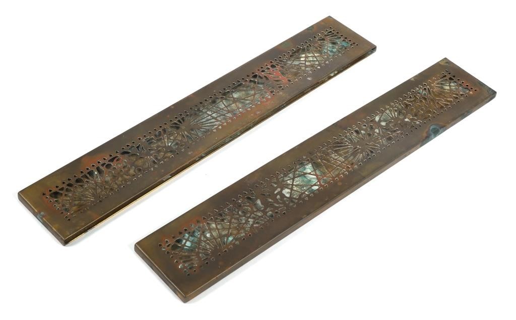 PAIR TIFFANY STUDIOS 998 BRONZE