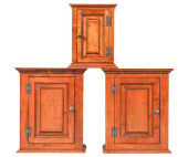 PAIR TIGER MAPLE CABINETS<br>P