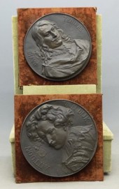 Pair tin embossed Continental