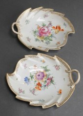 PAIR TIRSCHENREUTH FLORAL DECO