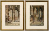 Pair T.M. Rooke watercolors (T