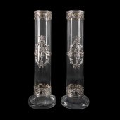 PAIR TOPAZIO SILVER PLATE MOUN