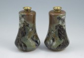 PAIR TURN TEPLITZ PORTRAIT VAS