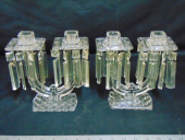 PAIR "U" SHAPED CRYSTAL CANDEL
