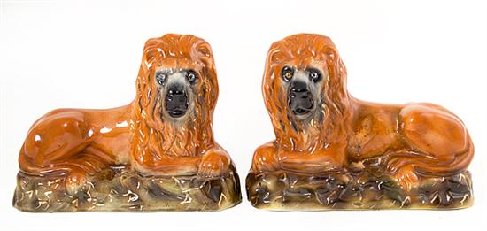 Pair unusual Staffordshire