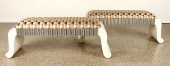 PAIR UPHOLSTERED BENCHES TESSE