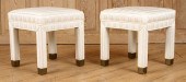 PAIR UPHOLSTERED HOLLYWOOD REG