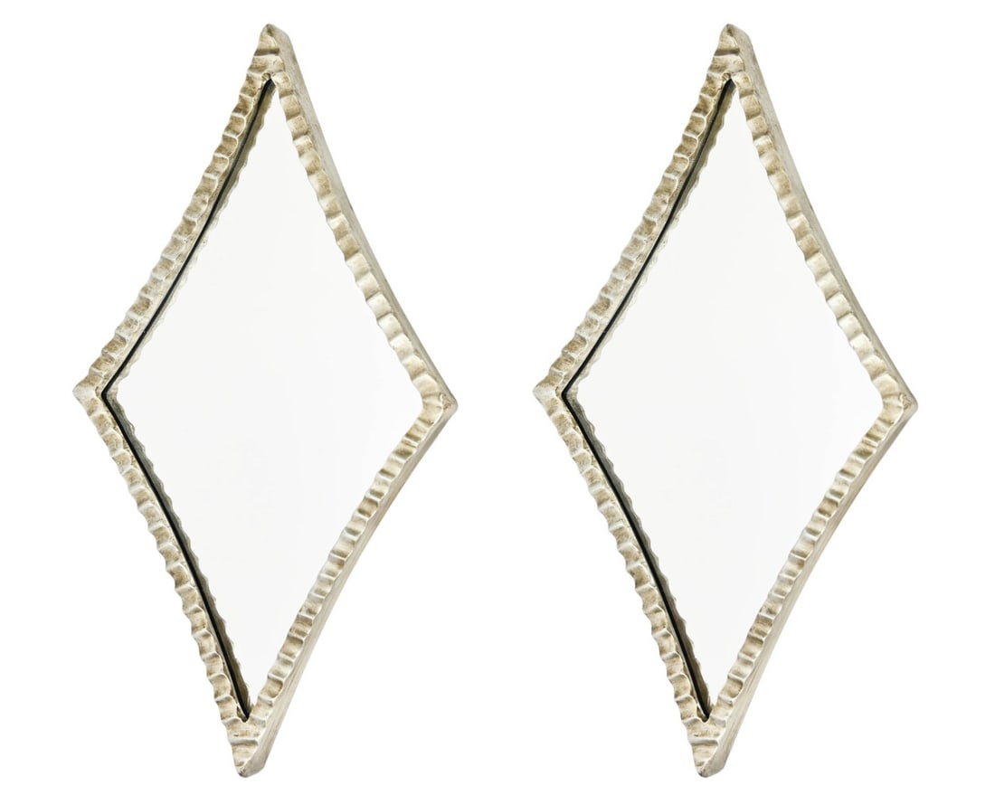 PAIR UTTERMOST SILVER LEAF