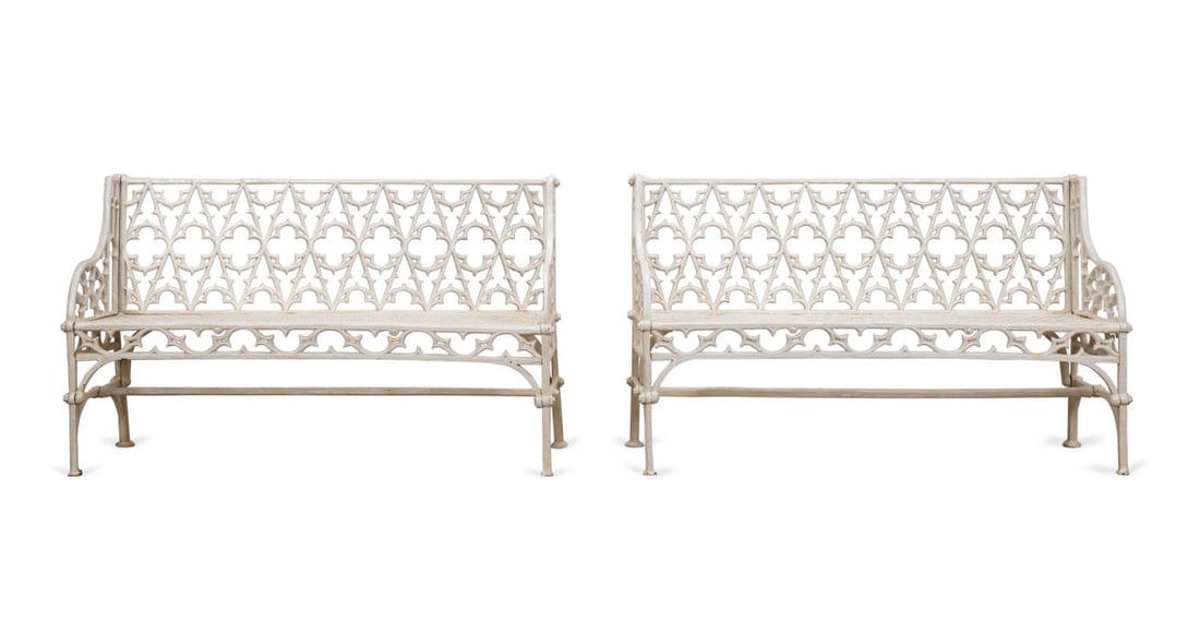 PAIR VAL D'OSNE STYLE GOTHIC
