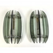 Pair VECA Italian Glass Wall S