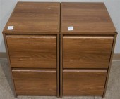 PAIR VENEER TWO-DRAWER LATERAL