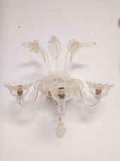 PAIR VENETIAN FLORAL GOLD FUME