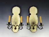 PAIR VENETIAN GLASS MIRRORED S