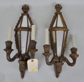 PAIR VENETIAN MIRRORED GILTWOO