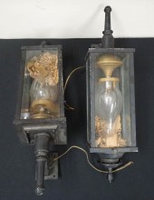 PAIR VICTORIAN ELECTRIC HANGIN