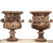 PAIR VICTORIAN PAINTED IRON GA