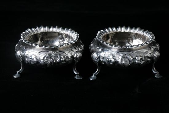PAIR VICTORIAN SILVER SALTS