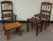 PAIR VICTORIAN STAINED WOOD WO
