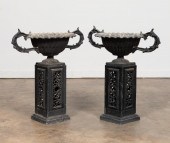 PAIR, VICTORIAN STYLE CAST ALU
