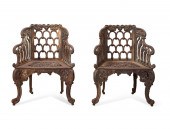 PAIR VICTORIAN STYLE CAST IRON