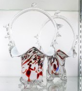 PAIR VICTORIAN STYLE HANDBLOWN