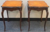 PAIR VICTORIAN STYLE MARQUETRY
