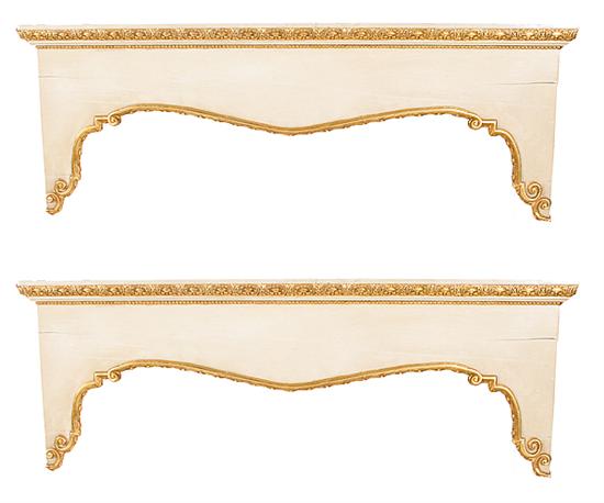 Pair Victorian style painted and