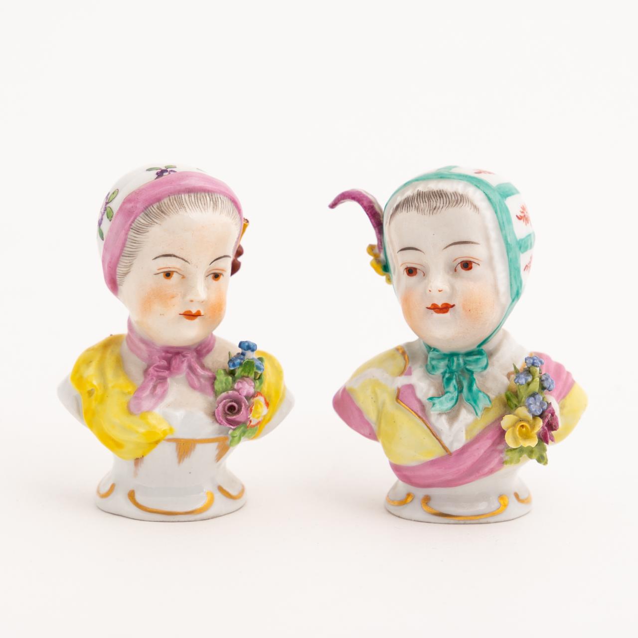 PAIR, VIENNA PORCELAIN BUST,