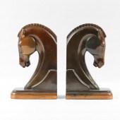 PAIR VINTAGE ART DECO TROJAN H