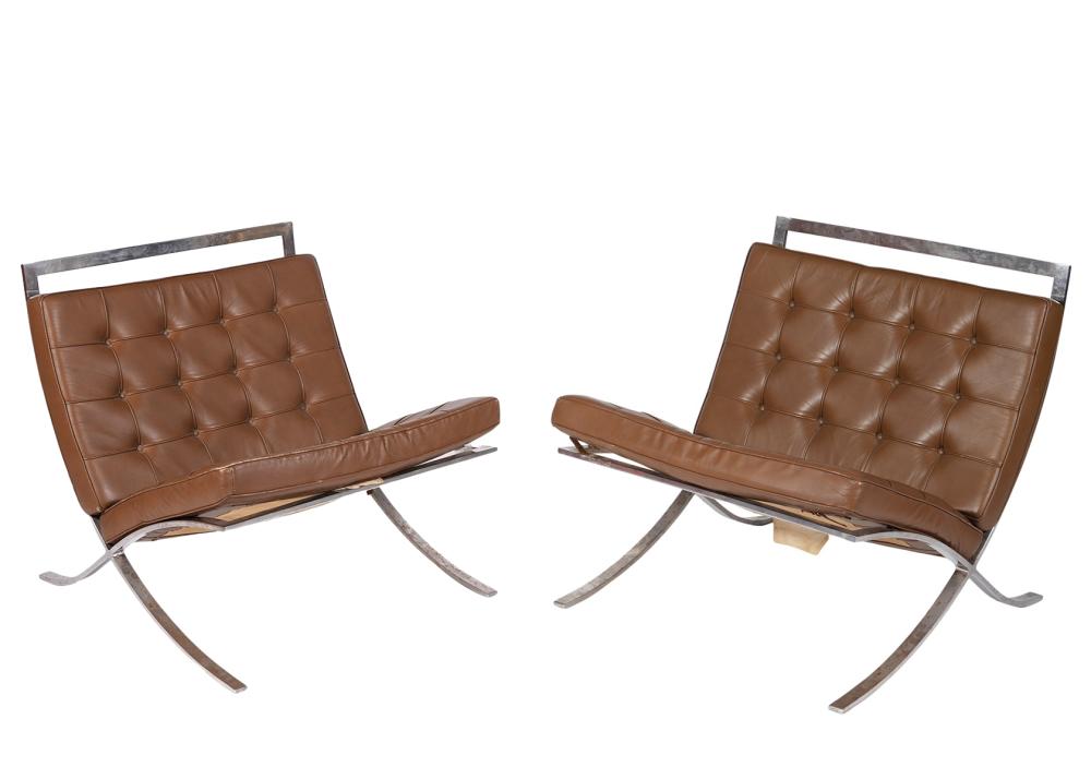 PAIR VINTAGE BARCELONA CHAIRS BY