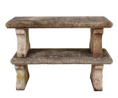 PAIR VINTAGE CAST STONE BENCHE