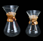 PAIR VINTAGE CHEMEX 10 & 6 CUP