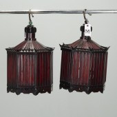 PAIR VINTAGE CHINESE BAMBOO LA