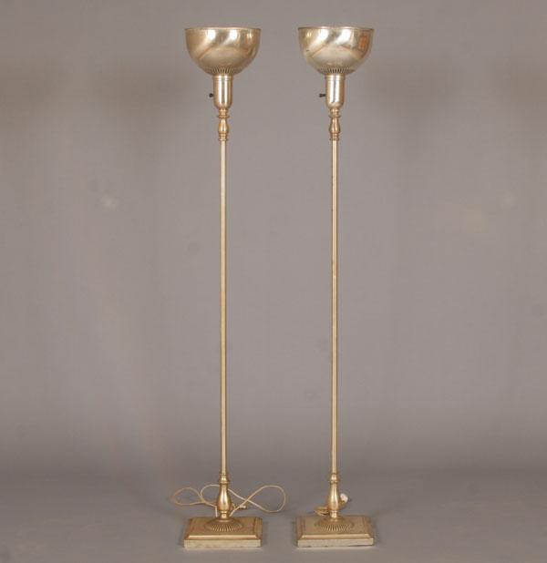 Pair Vintage Deco style torchiere